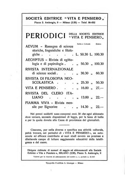 Aevum rassegna di scienze storiche, linguistiche e filologiche