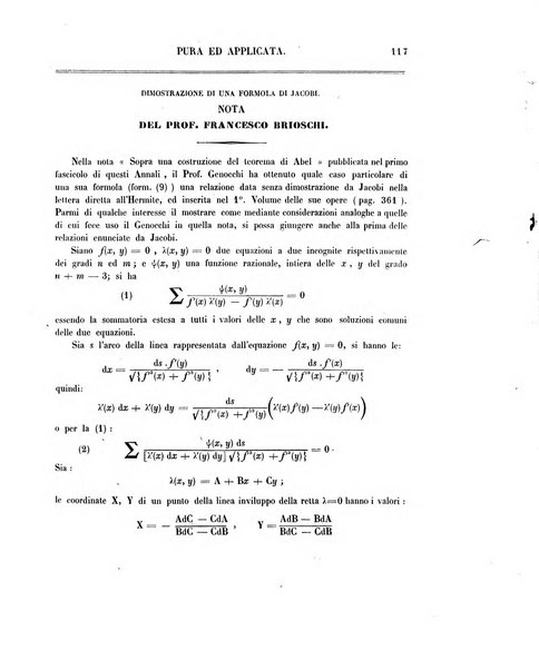 Annali di matematica pura ed applicata