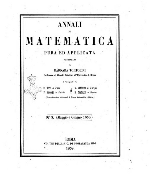 Annali di matematica pura ed applicata