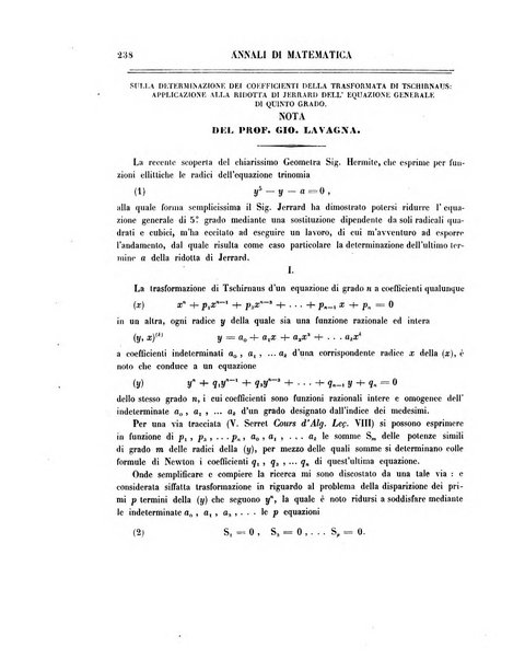 Annali di matematica pura ed applicata