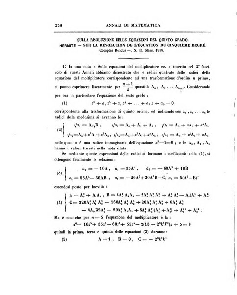 Annali di matematica pura ed applicata