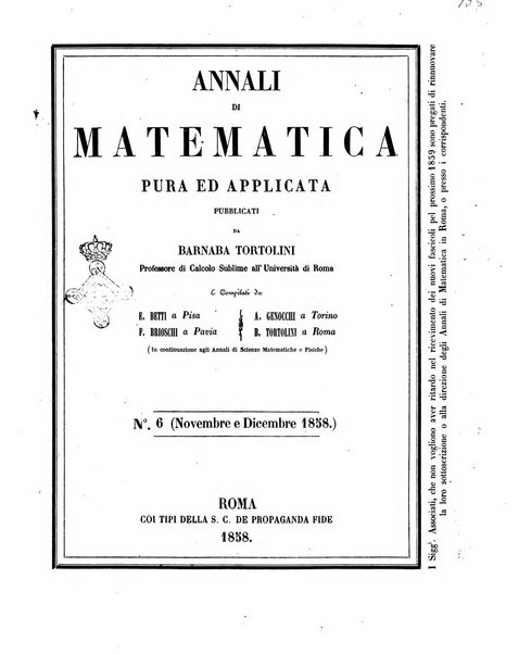 Annali di matematica pura ed applicata