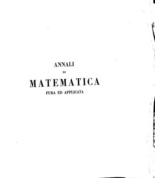 Annali di matematica pura ed applicata