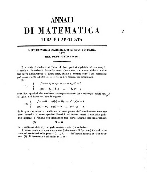 Annali di matematica pura ed applicata