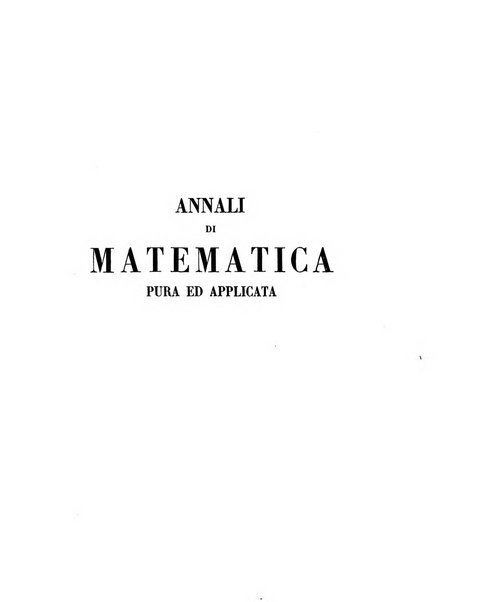 Annali di matematica pura ed applicata