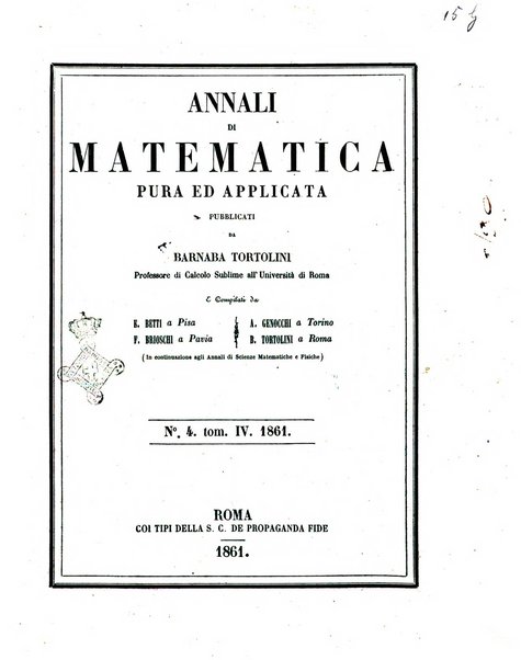 Annali di matematica pura ed applicata