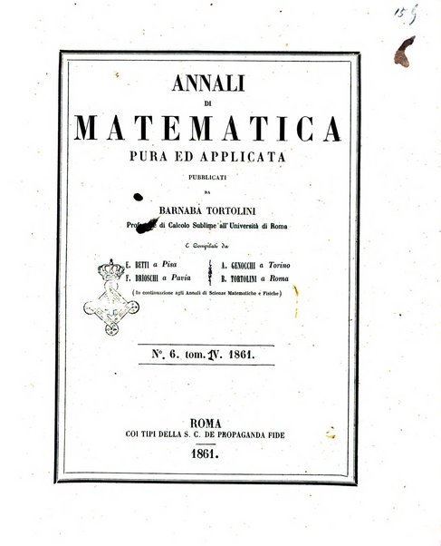 Annali di matematica pura ed applicata