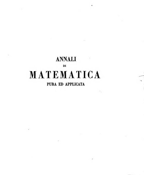 Annali di matematica pura ed applicata