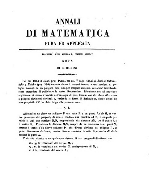 Annali di matematica pura ed applicata