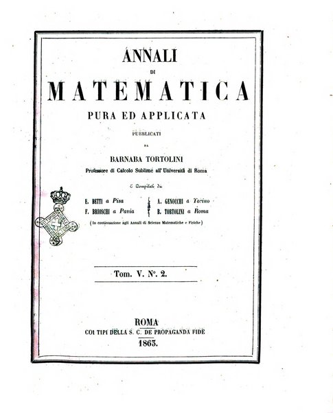 Annali di matematica pura ed applicata