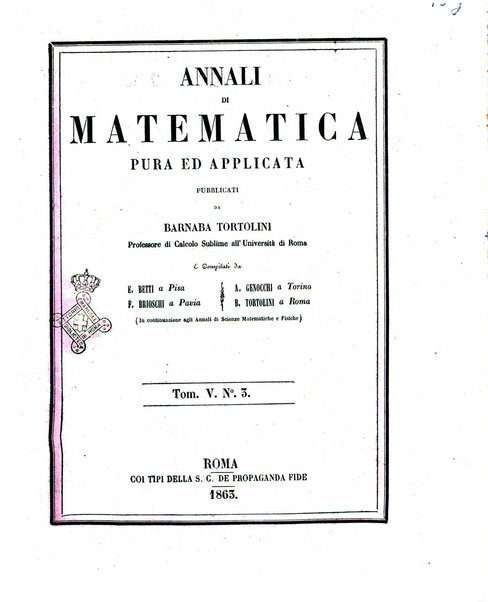 Annali di matematica pura ed applicata