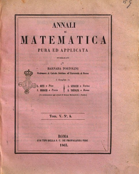 Annali di matematica pura ed applicata