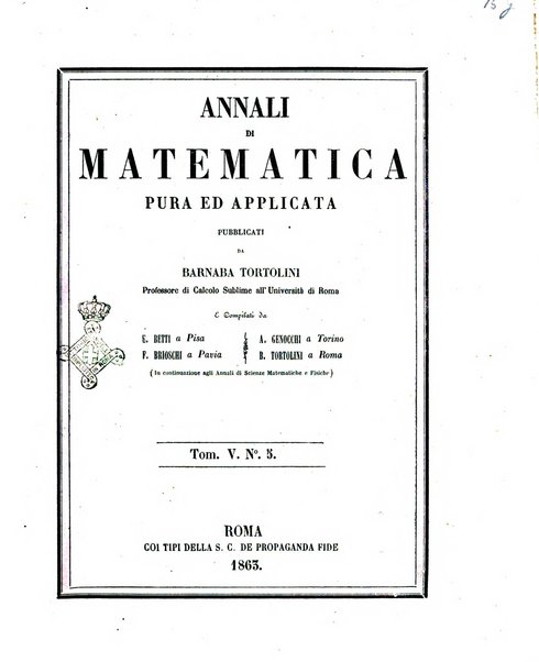 Annali di matematica pura ed applicata