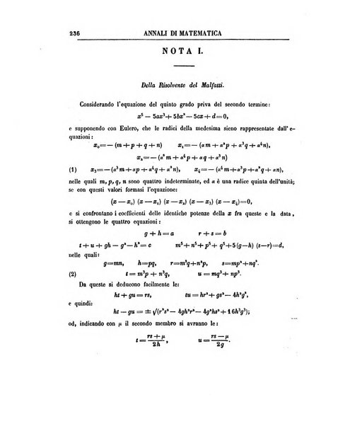 Annali di matematica pura ed applicata