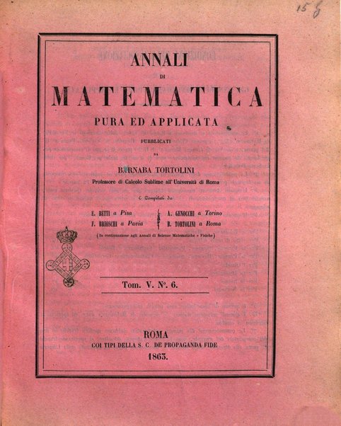 Annali di matematica pura ed applicata