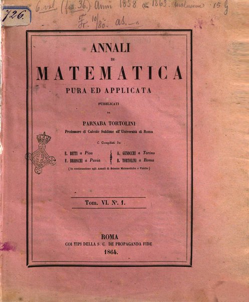 Annali di matematica pura ed applicata