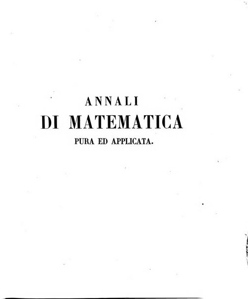 Annali di matematica pura ed applicata