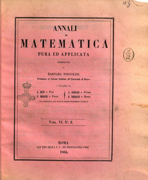 Annali di matematica pura ed applicata