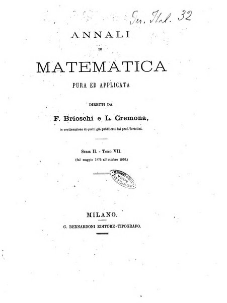 Annali di matematica pura ed applicata