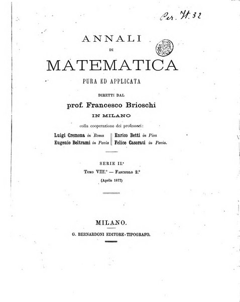 Annali di matematica pura ed applicata