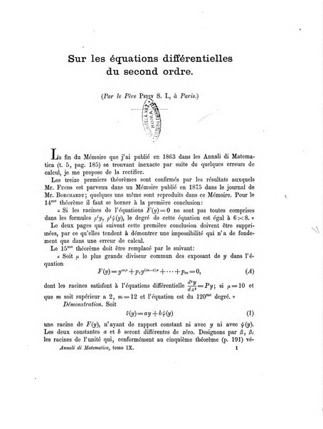 Annali di matematica pura ed applicata