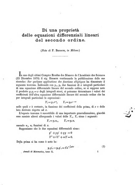 Annali di matematica pura ed applicata