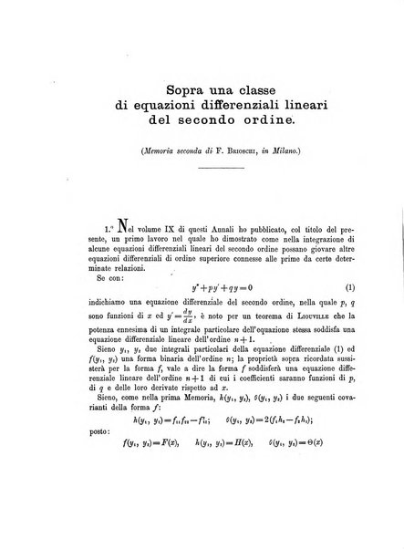 Annali di matematica pura ed applicata