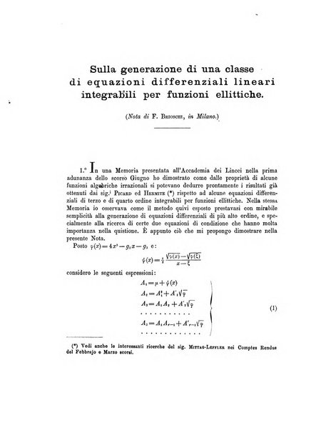 Annali di matematica pura ed applicata