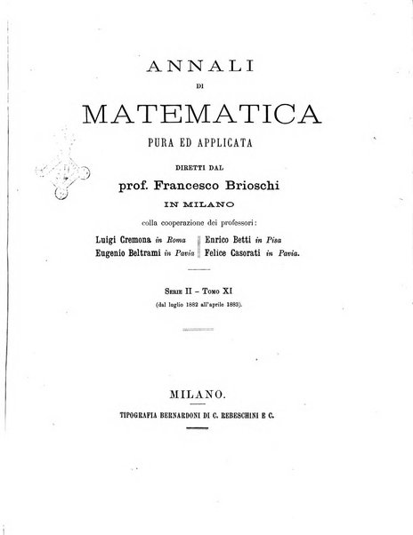 Annali di matematica pura ed applicata