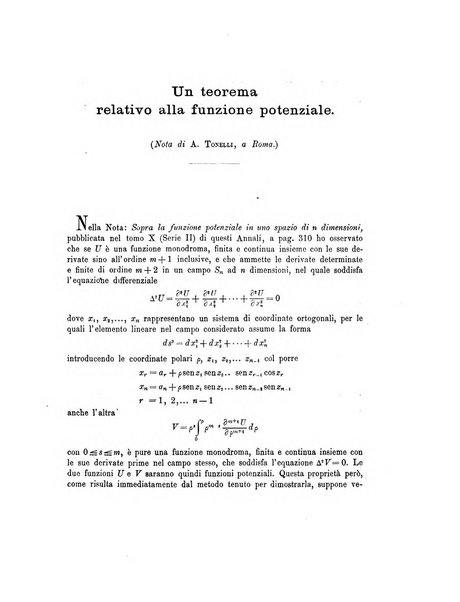 Annali di matematica pura ed applicata