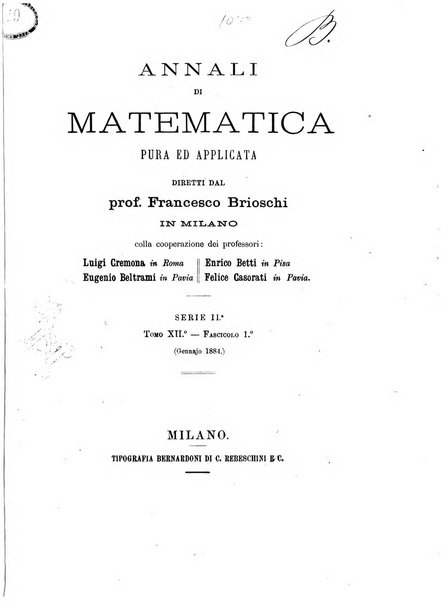 Annali di matematica pura ed applicata