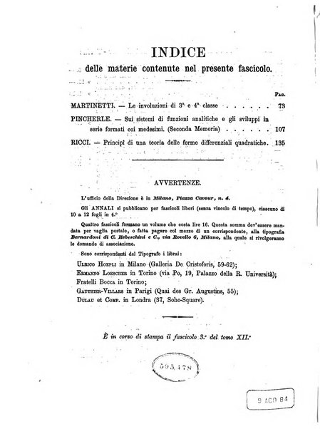 Annali di matematica pura ed applicata