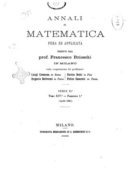 Annali di matematica pura ed applicata