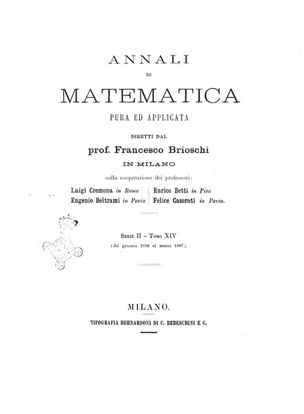 Annali di matematica pura ed applicata