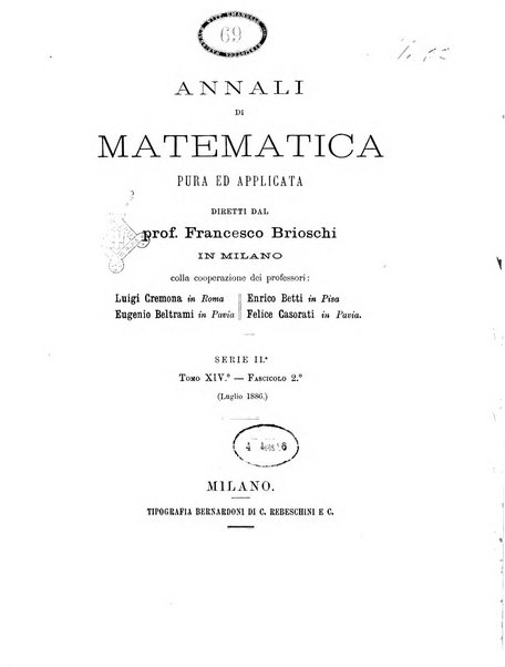 Annali di matematica pura ed applicata