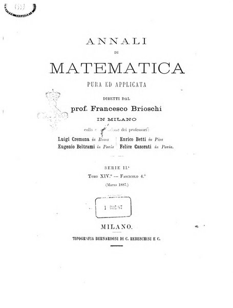 Annali di matematica pura ed applicata