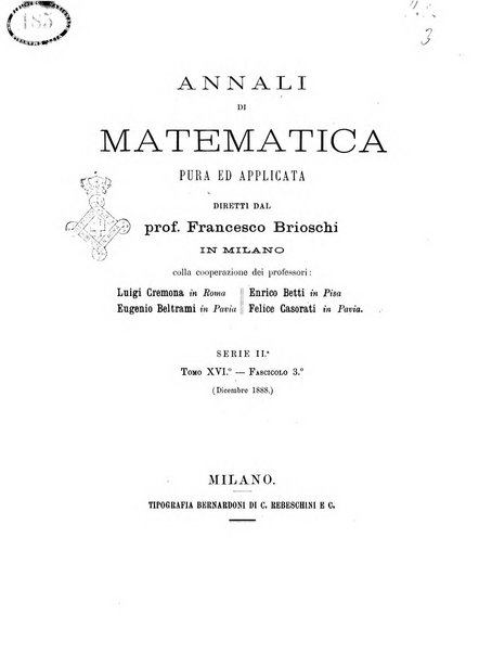 Annali di matematica pura ed applicata