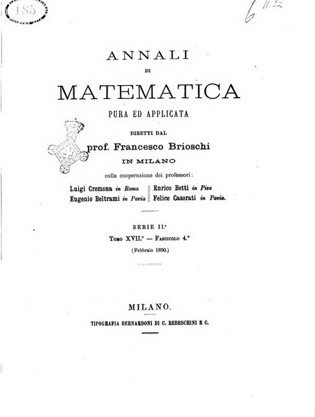 Annali di matematica pura ed applicata