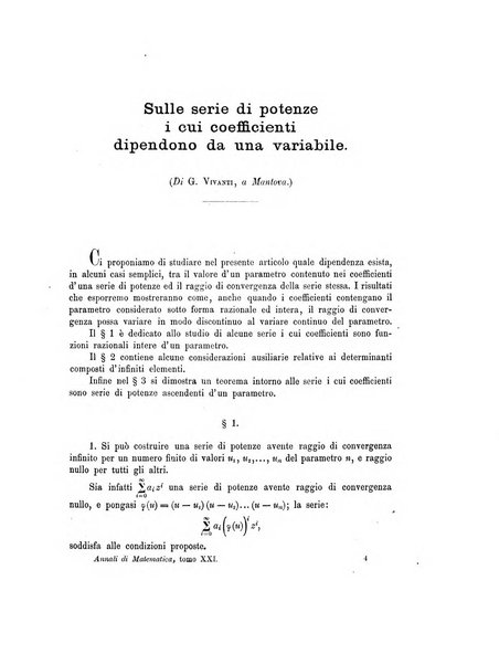 Annali di matematica pura ed applicata