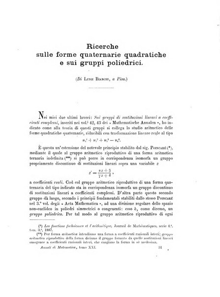 Annali di matematica pura ed applicata