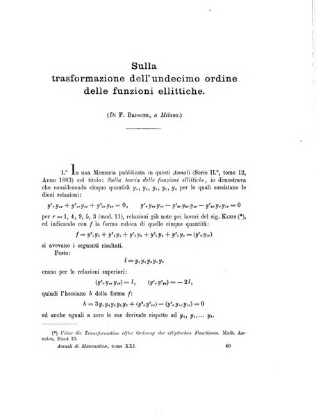 Annali di matematica pura ed applicata