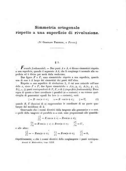 Annali di matematica pura ed applicata