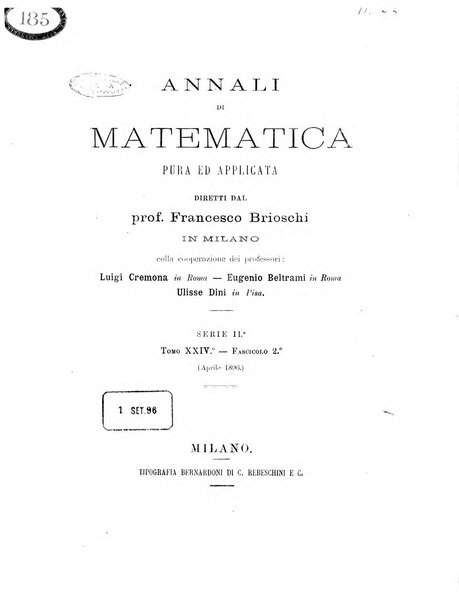 Annali di matematica pura ed applicata