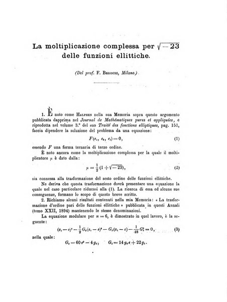 Annali di matematica pura ed applicata