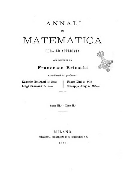 Annali di matematica pura ed applicata