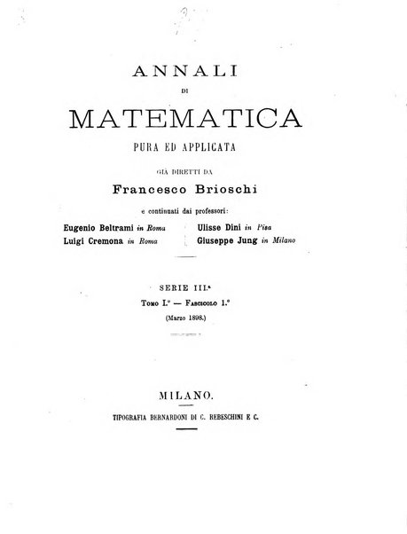 Annali di matematica pura ed applicata