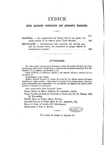 Annali di matematica pura ed applicata