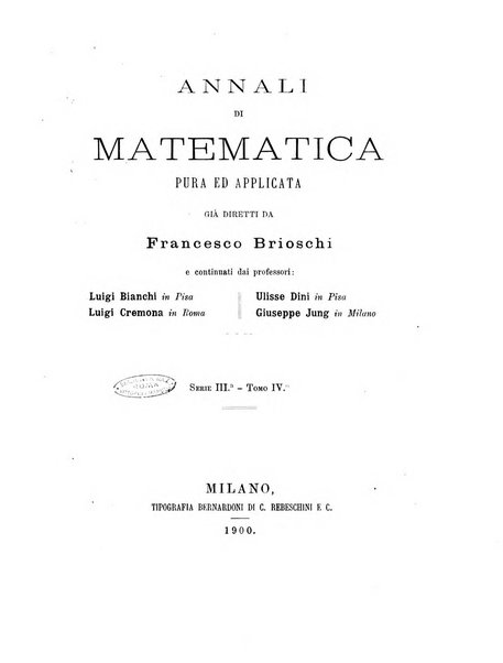 Annali di matematica pura ed applicata