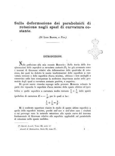 Annali di matematica pura ed applicata