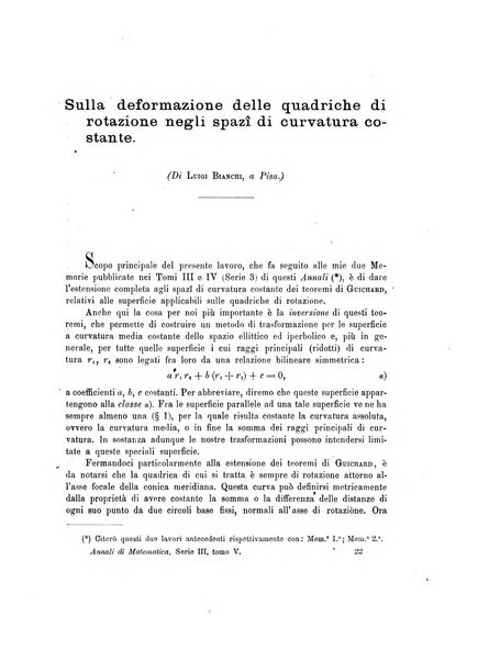 Annali di matematica pura ed applicata